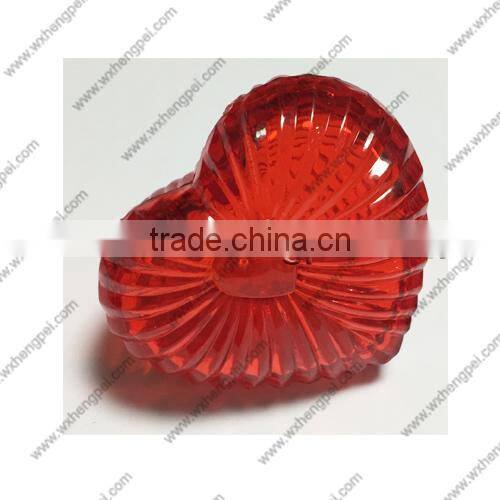 Cleverish portable cute red heart-shaped plastic storage jewelry wedding box kit