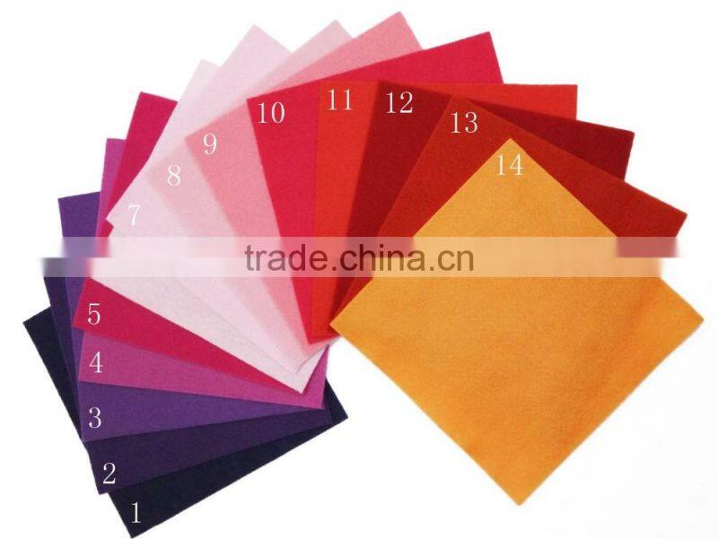 15080401 Factory hot seller colorful wholesale polyester craft felt A4,20x30cm size