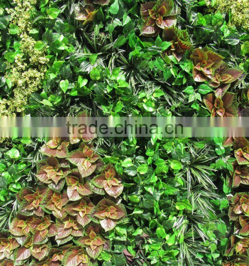decorative artificial green indoor plant wall