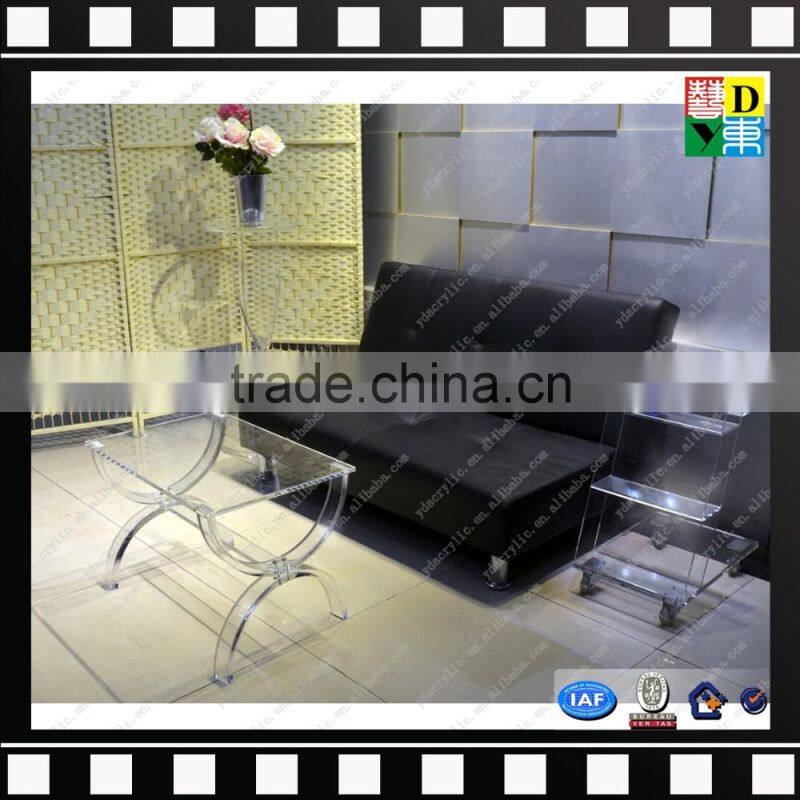 Hot sell clear plastic furniture legs popular design acrylic table legs cheap fancy PMMA sofa leg from china manufacturer