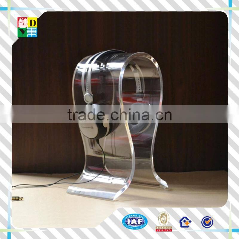 2015modern design special acrylic headset displayrack/hot sale flexible high grade acrylic headset case from China low price