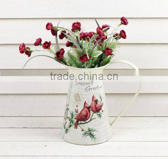 2016 new design christmas decoration paper decal unique watering cans wholesale