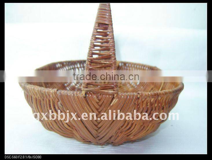 Egg shaped awn iron frame storage shopping basket