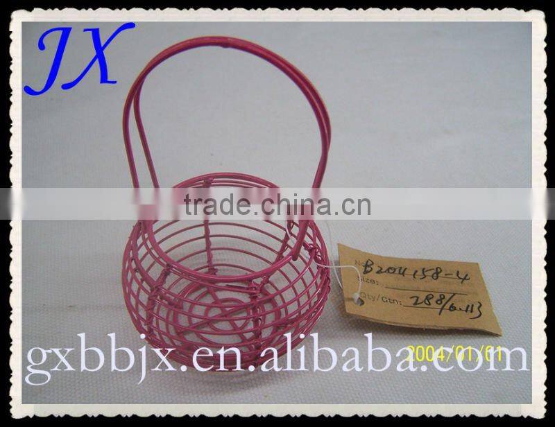 Metal craft basket for Easter decoration