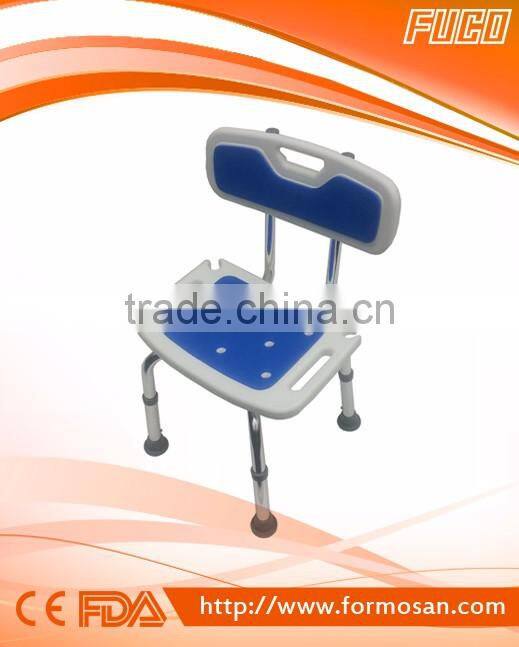 DELUXE PORTABLE FOLDING Bath safety shower chair with backrest and EVA padded seat hot sale in Japan