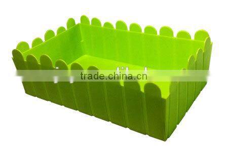 Pink picket fence container mini garden pot