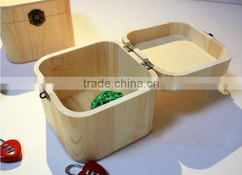 Eco-friendly wood locked storage box