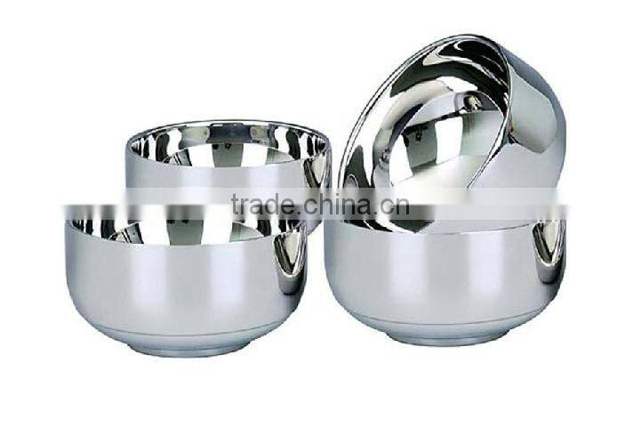 stainless steel double-layers Korea-style bowl