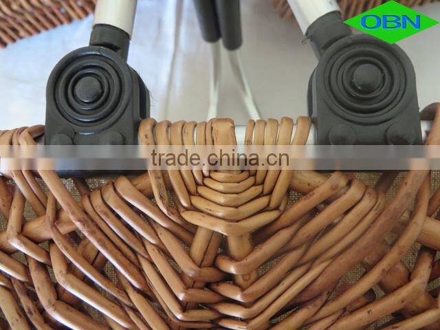 Wholesale natrual material mini shopping basket with handles