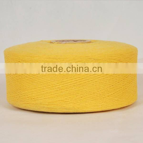 Recycled glove yarn poly cotton blended yarn Ne16 dyed and raw white for knitting