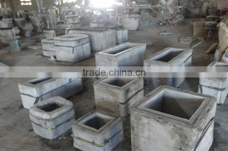 Square Lightweight Cement Planter with Saucer for Flower and Garden Planters from Viet Nam