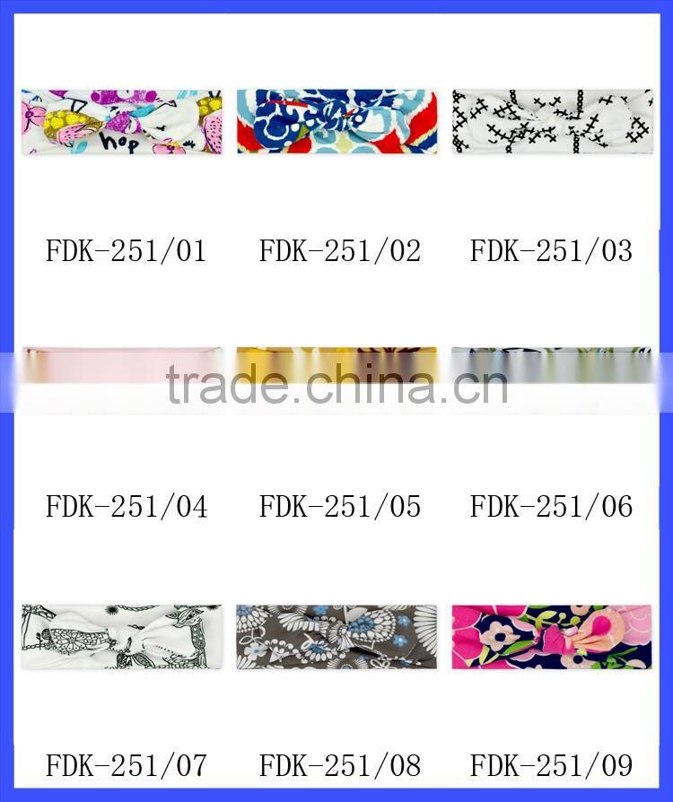 Baby Girls New Print Rabbit Ear Headband Knotted Headband Hair Accessories