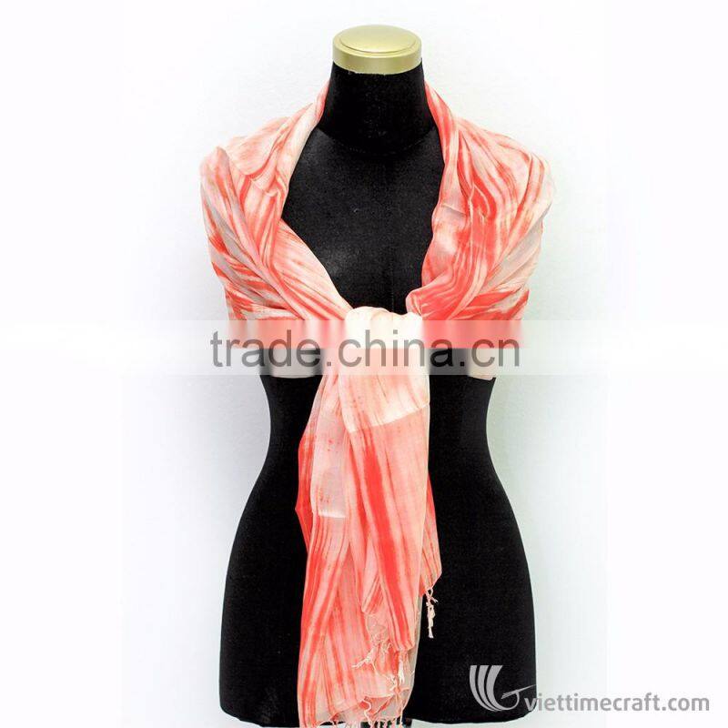 Fashionable silk scarf, 100% pure silk handmade in Vietnam