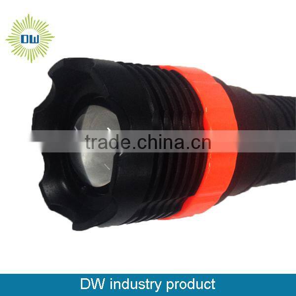 1 led fake-metal zoomed plastic flashlight for promotion