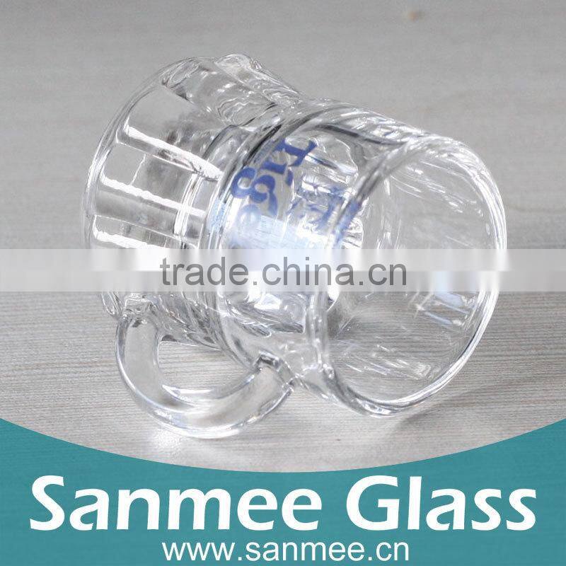 Lovely And Tiger Pattern Glass Tea/Water Cup With Logo Printing