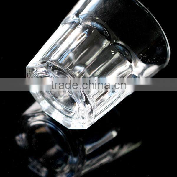 Machine Pressed Octagonal Glass Cups