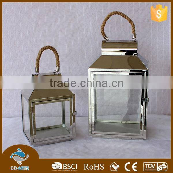 Garden Stainless Steel metal Candle Lantern