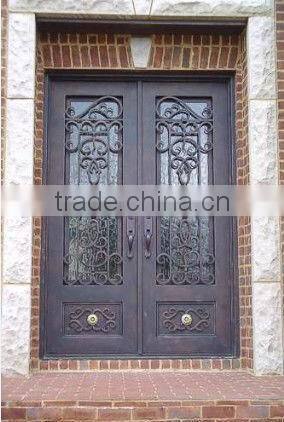 Bisini luxury design wrought iron double entry door (BG90057)
