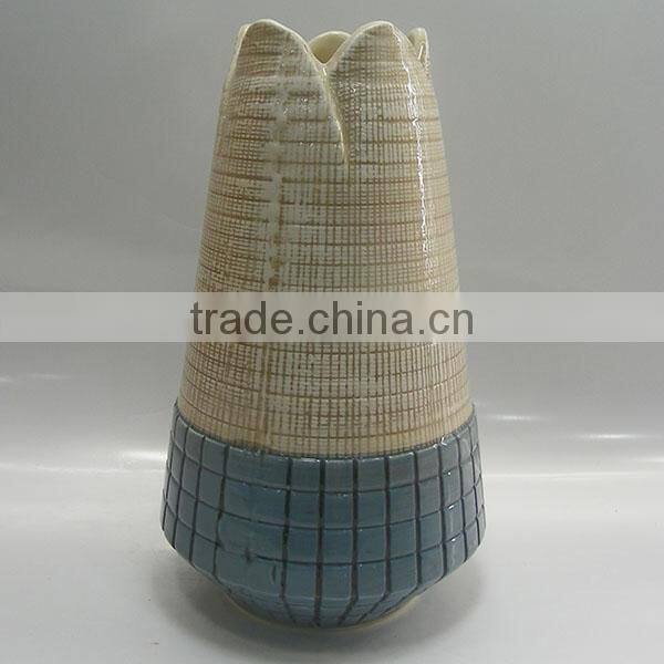 Factory direct ceramic flower vase/flower receptacle