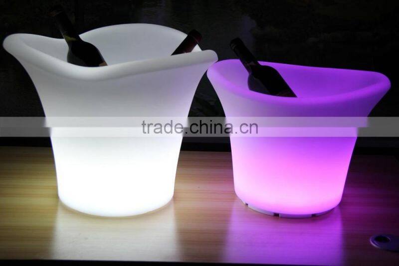 Led light up flower pot, led ice bucket, garden decoration led flower pot