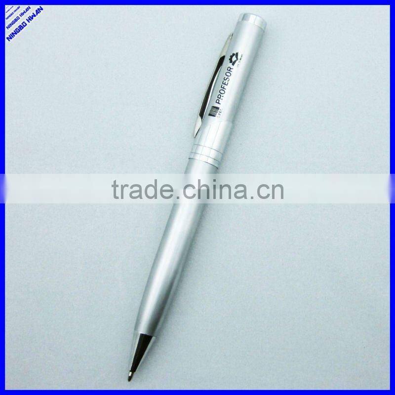 high quality silver color thin metal pens with silver clip