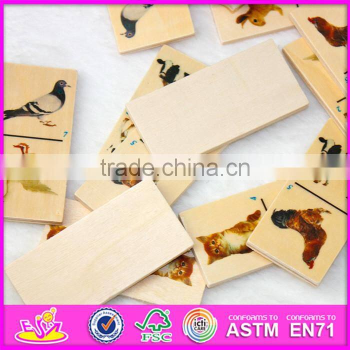 2016 top fashion educational kids wooden domino set WJ278287