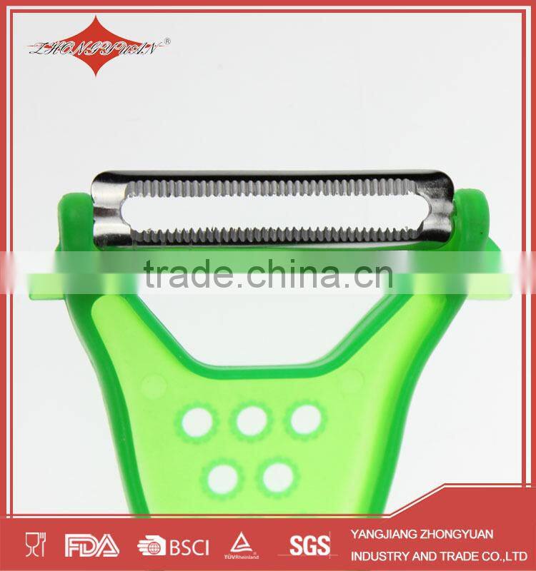 Mutil-functional stainless steel peeler with full hand pp handle