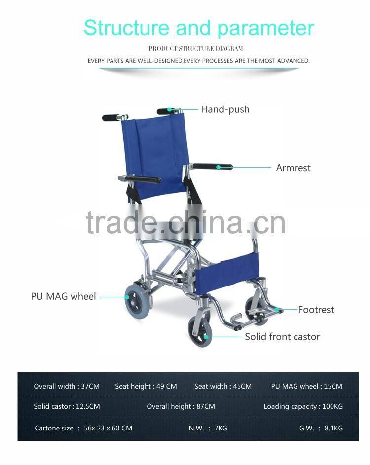 TopMedi TAW807LABP travel mobility wheelchair Health Care Product Lightweight Portable Travel Wheelchair for Airplane