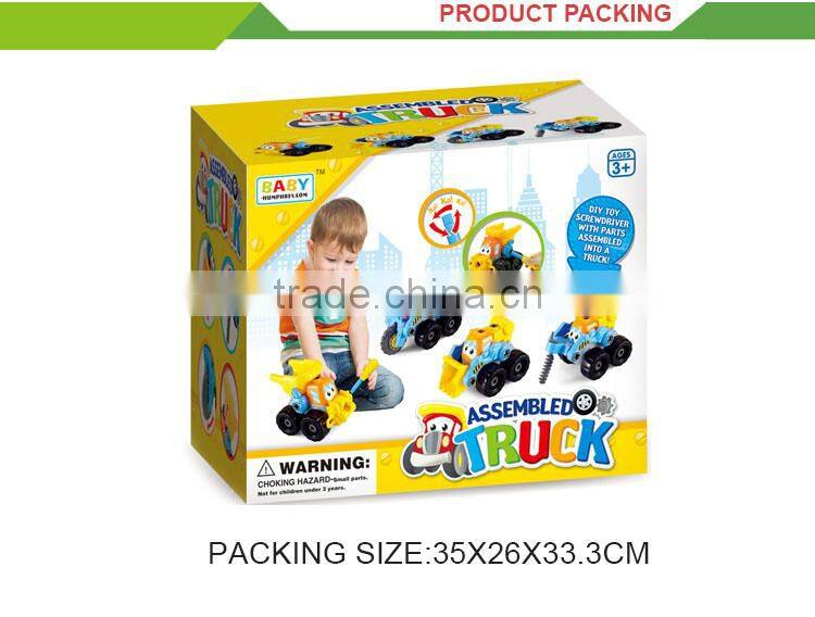 Funny plastic cartoon car small scale model assembly kits