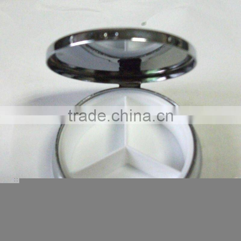 fancy round-shaped metal pill boxes