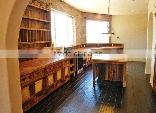 Teak Hand Scraped Horizontal Bamboo Flooring