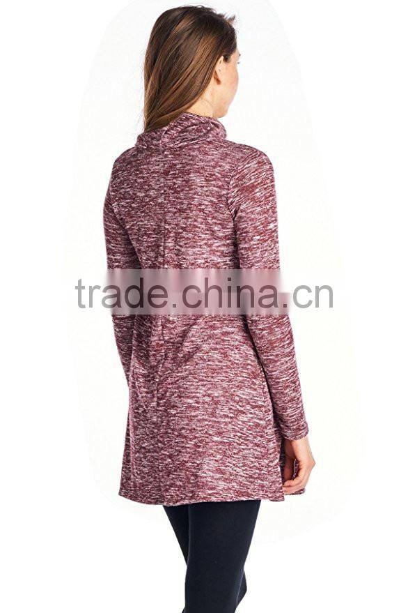 Fancy Women Clothing Wholesale Pregnant Clothes Sweater Knit Maternity Long Sleeve Tunic Top Latest Color Combination Sweater