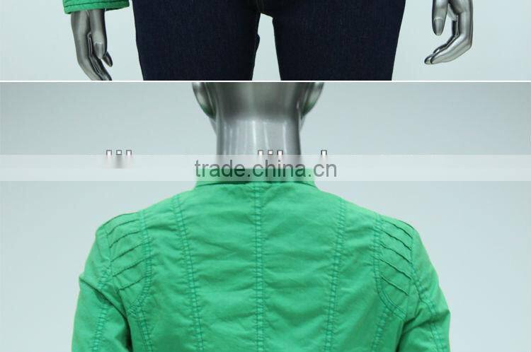 alike green jacket short garment dye
