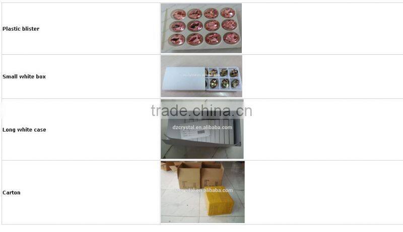 Oval shaped crystal fancy stones with claw setting for dresses