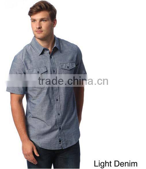 Men's Chambray Short-Sleeve Shirt