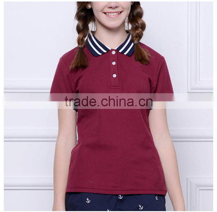 2017 spring new girl's sports T-shirts, wind student polo shirts, short sleeved t-shirts OEM