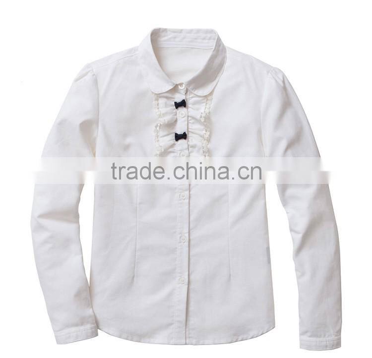 School Girls Cotton Long Sleeve Shirt High School Apparel