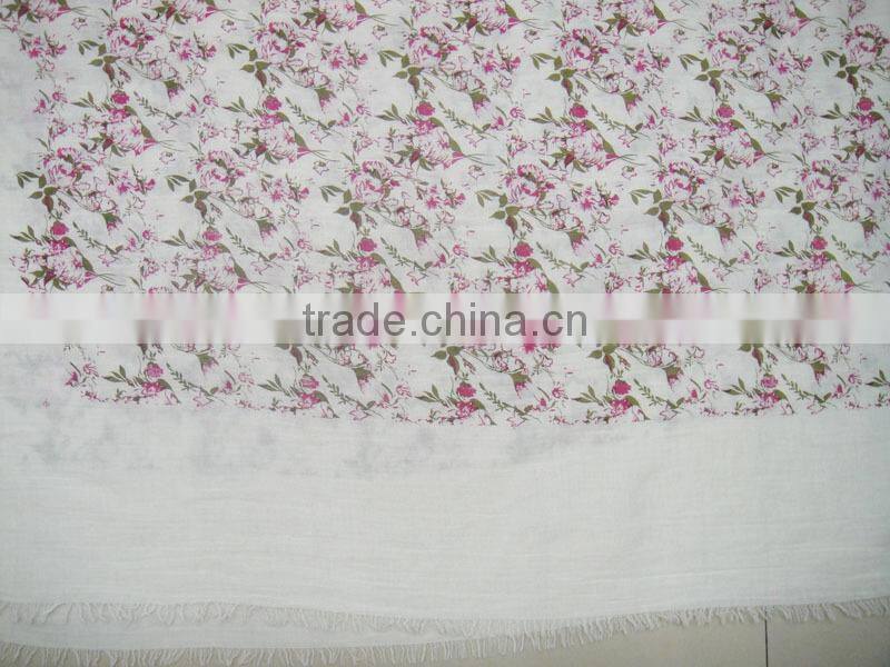 Fashion floral 100%viscose print scarf