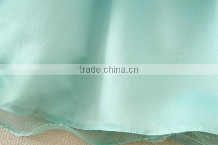 New India and Pakistan Clothing child Green handmade Flower wedding dress sweet girl Fluffy party dresses