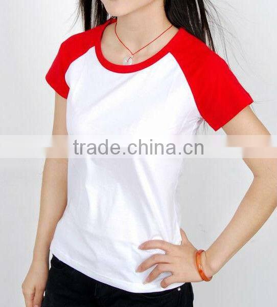 fashion white lady t-shirts with custom logo print