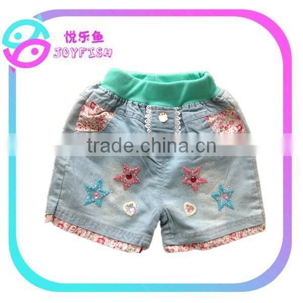 beautiful girl's denim shorts