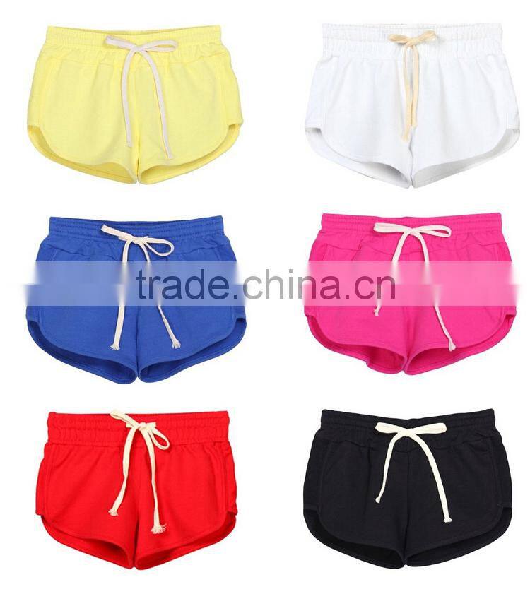 wholesale comfortable High Quality 100% cotton women running shorts