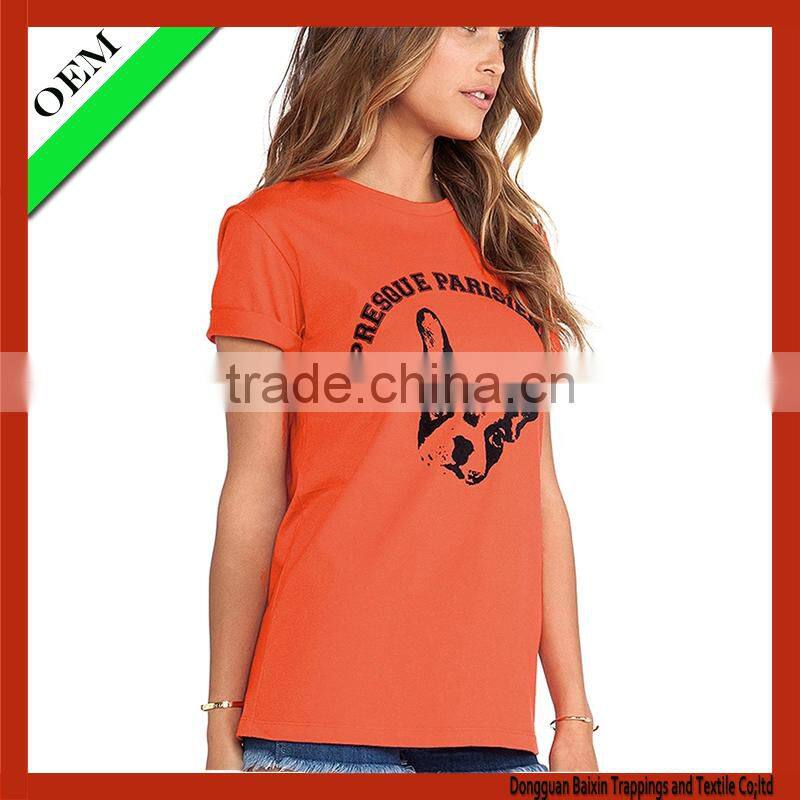 2015Custom t shirt women, cotton plain t shirt wholesale cheap china