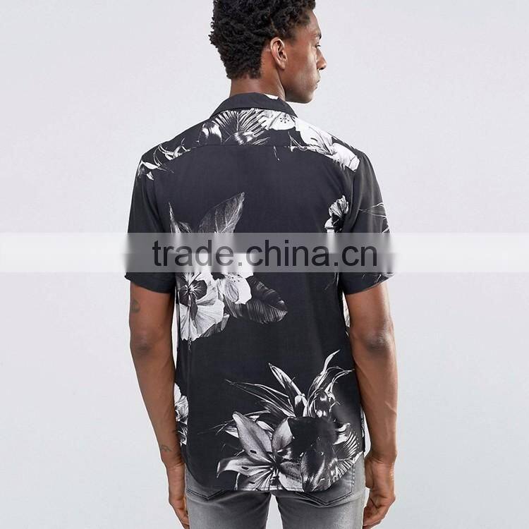 Cheapest Price OEM Service wholesale mens black and white printed dress shirts