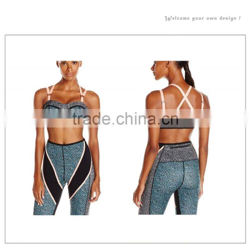 Wholesale New Fashion Women Yoga Suit Pants Sports Bra Sportswear Set
