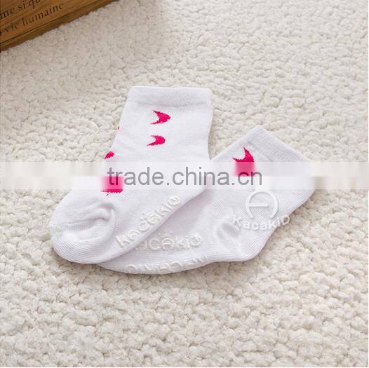cute baby cotton socks, silicone print baby socks