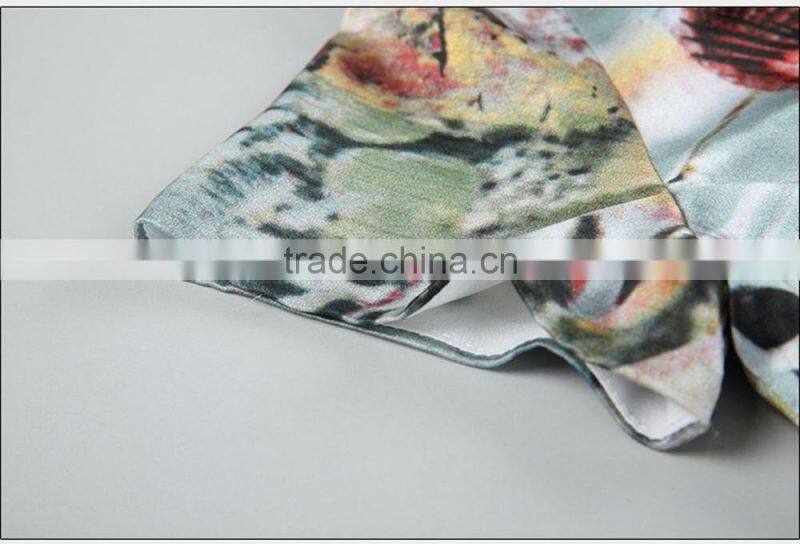 Chinese flow stand collar starfish bird slim fit thin qipao dresses