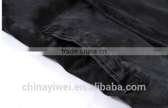 custom black mens denim jacket