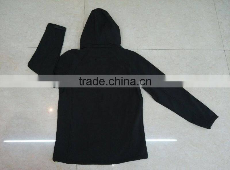 reflective black softshell jacket with hood