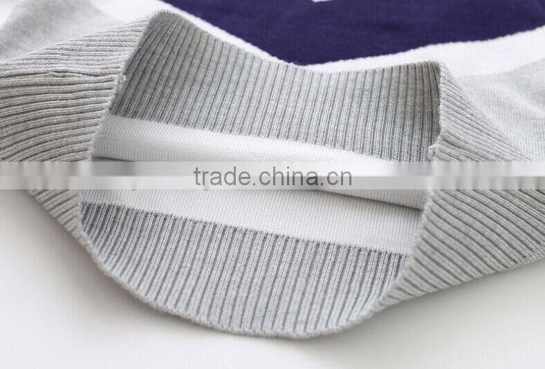 Children Latest Color Patchwork Baby Boy Sweater Designs